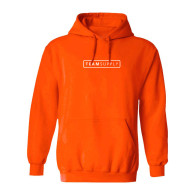 Oranje hoodie bedrukken met logo, naam of tekst