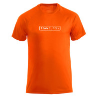 Oranje sportshirt bedrukken met logo of naam