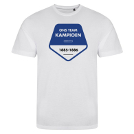 Kampioen T-shirt katoen bedrukt met eigen tekst